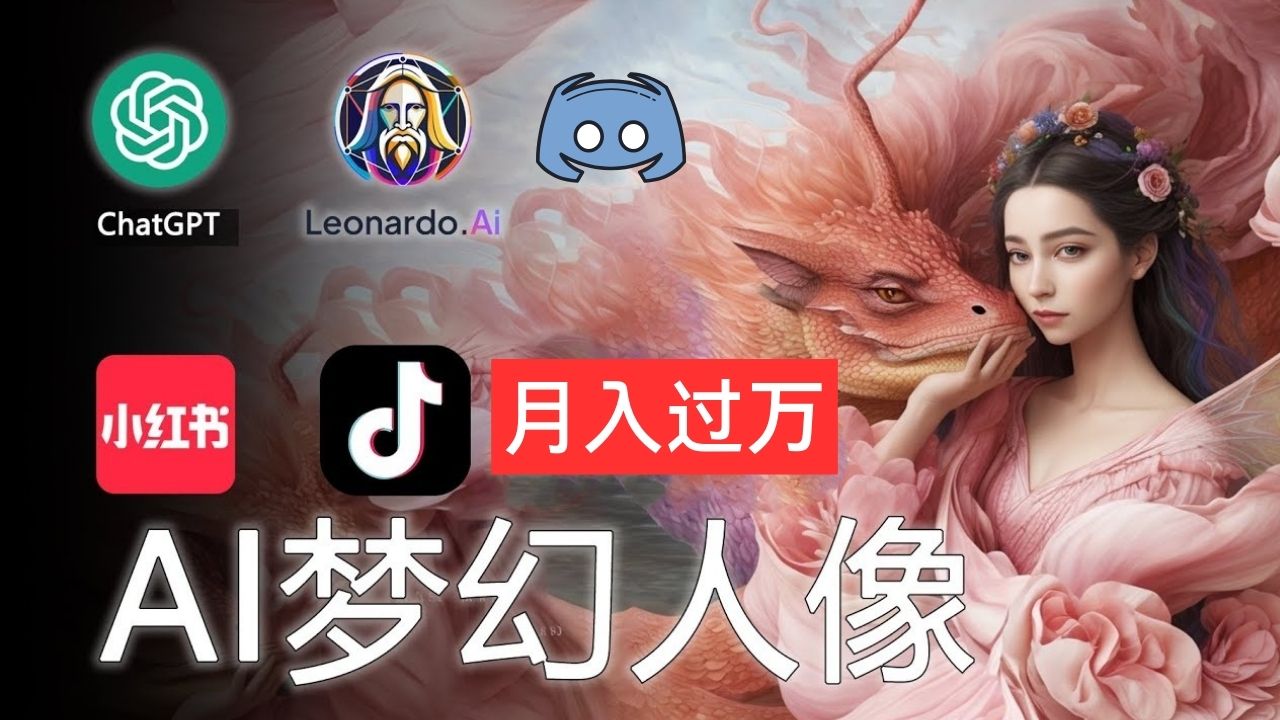 AI摄影梦幻人像：零基础也能月入过万的秘密-蓝天网创