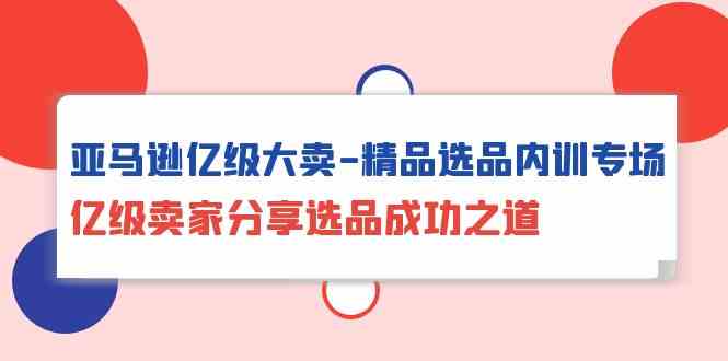 （10034期）亚马逊亿级大卖-精品选品内训专场，亿级卖家分享选品成功之道-蓝天网创