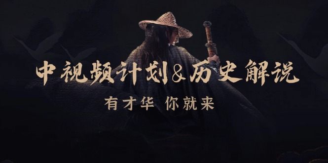 中视频计划历史解说，博主教你赚钱，涵盖素材、文案、音频、图像处理-蓝天网创