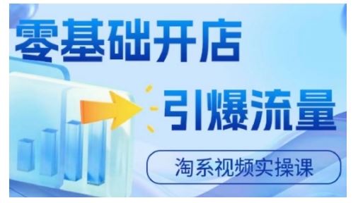 淘宝电商视频实操课，零基础开店，引爆流量-蓝天网创