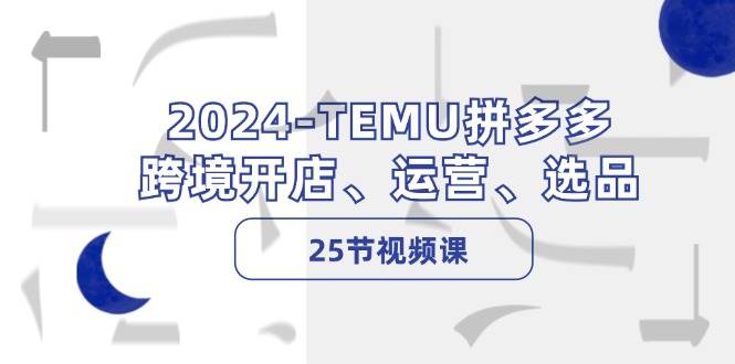 2024-TEMU拼多多·跨境开店、运营、选品（25节视频课）-蓝天网创