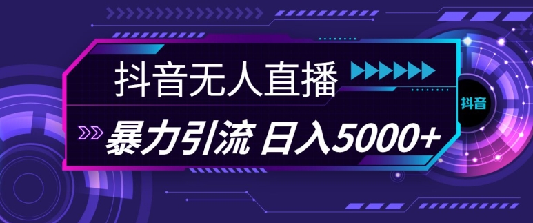 抖音快手视频号全平台通用无人直播引流法，利用图片模板和语音话术，暴力日引流100+创业粉【揭秘】-蓝天网创